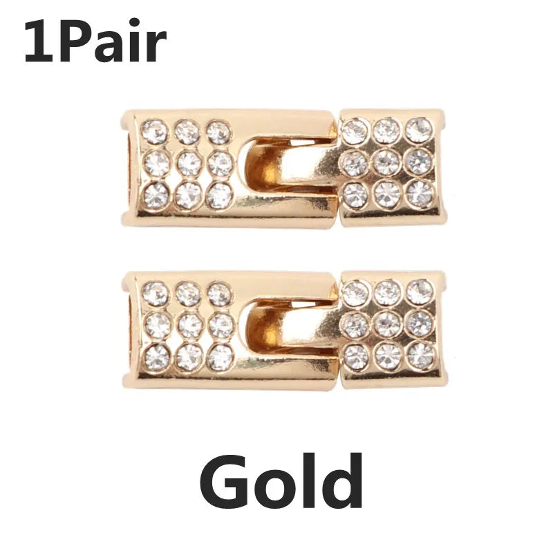 Fashion Metal Shoelace Magnetic Buckle Shoes Accessories Sneaker Kits Metal Laces Buckle 4 Style Shoe Decorations