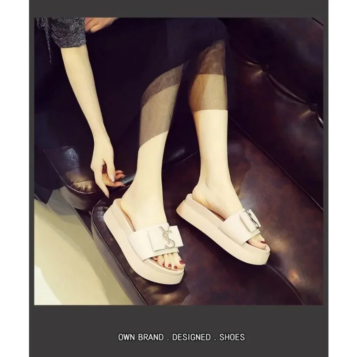 Women Slippers Summer New Platform Designer Sandals Fashion Letters Ladies Shoes Casual Outside Non-slip Slippers Slides Women