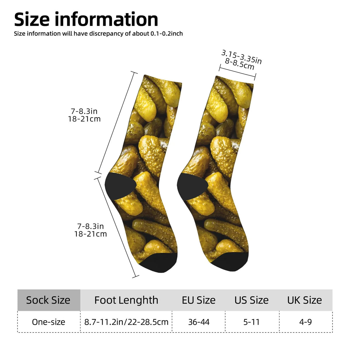 Cucumber Stockings Men  Socks Medium Soft Casual Socks Winter Running Sports Anti Skid Design Socks Gift Idea