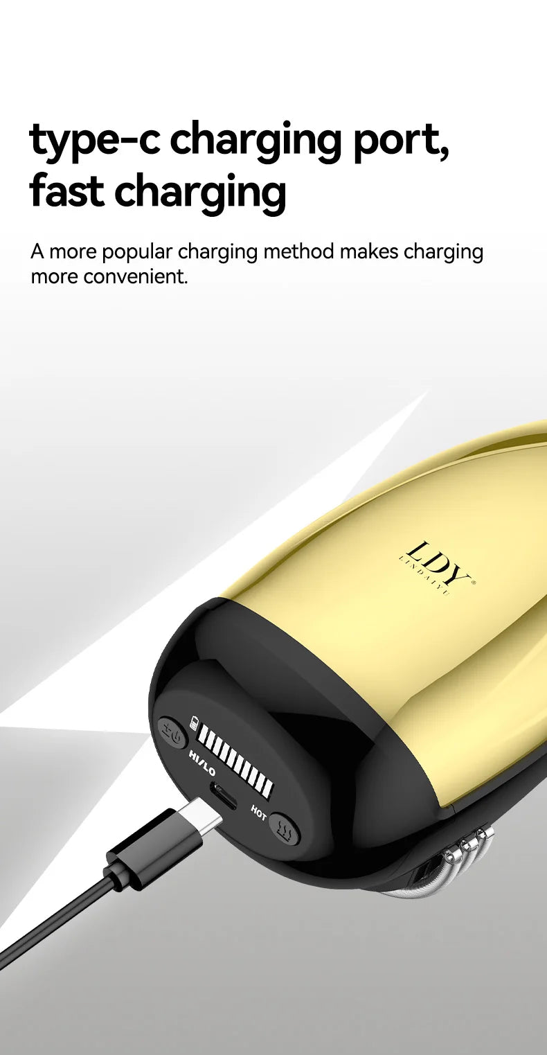 Professional Cordless Vibration Massager Barbers Salons USB Charging Body Neck Back Head Face Wireless Handheld Massage Machine