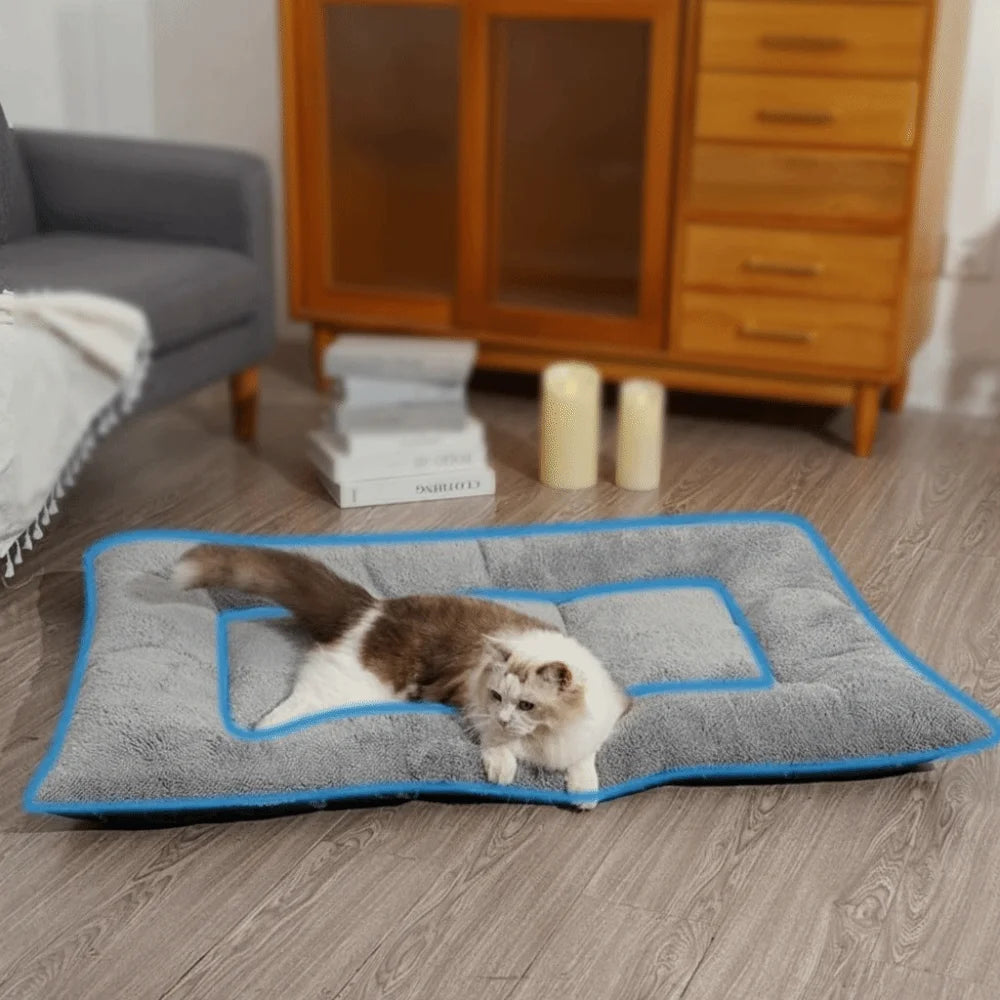 Warm Dog Bed Mat Surrounding Style Super Soft Pet Plush Pad Comfortable Non-slip Cat Cage Mattress for Cats and Dogs