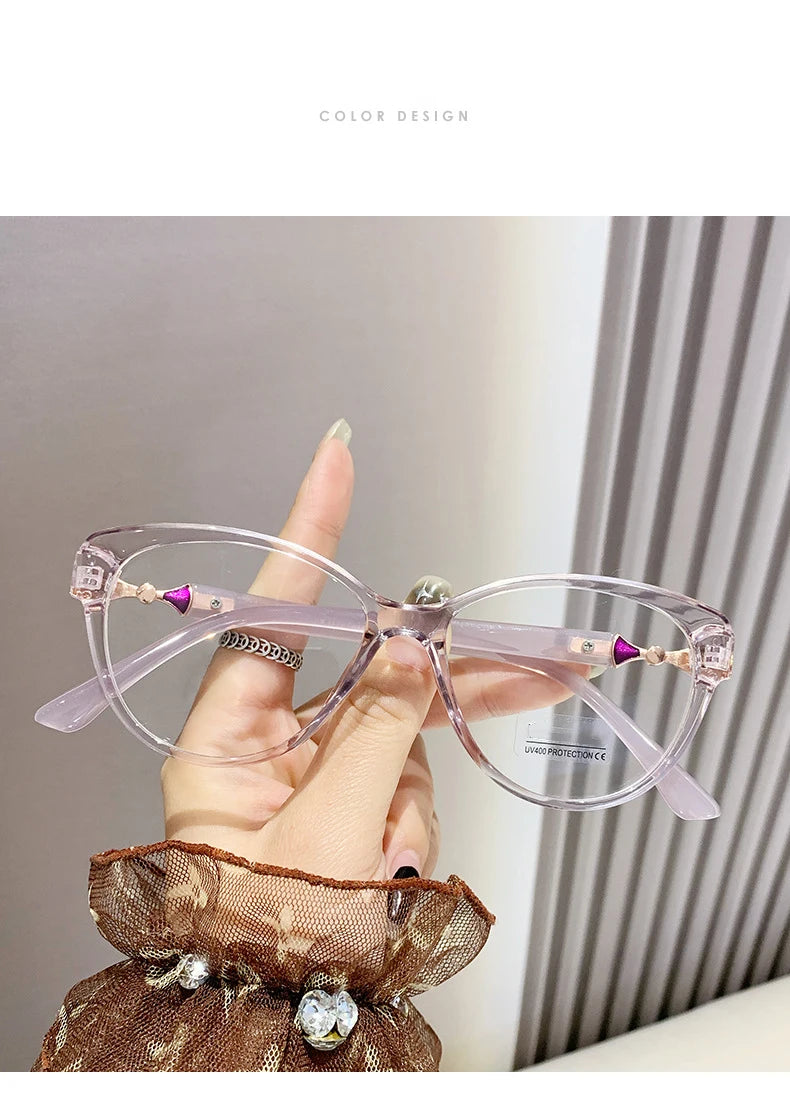 Anti-blue Light, Makeup-free Slimming, Color-changing, Nearsightedness Correction Glasses 6019