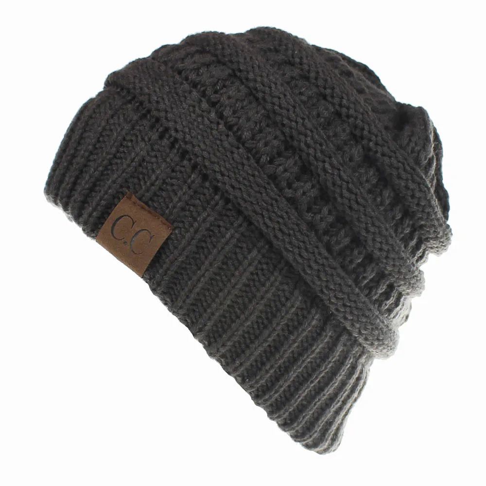 New Outdoor Warm Winter Woolen HatsAcrylic Open Horsetail HatsCold-Resistant High Ponytail Hats for Men and Women