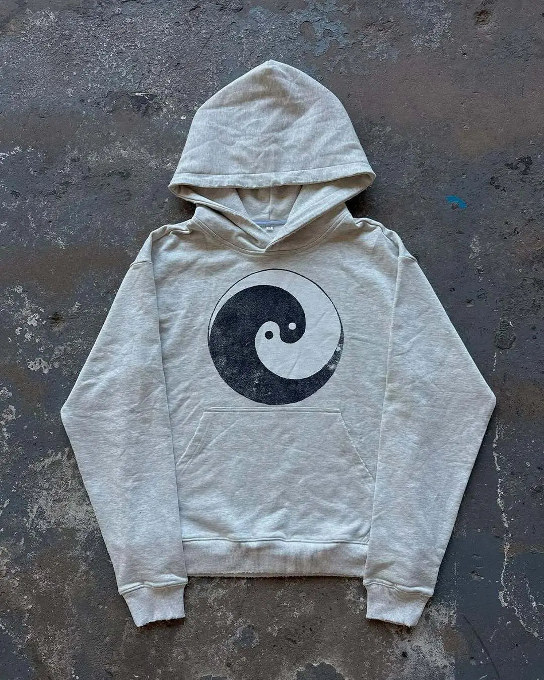 American style new loose-fitting 2025 design fashionable and casual fleece-lined, printed hoodie with featuring printed hood