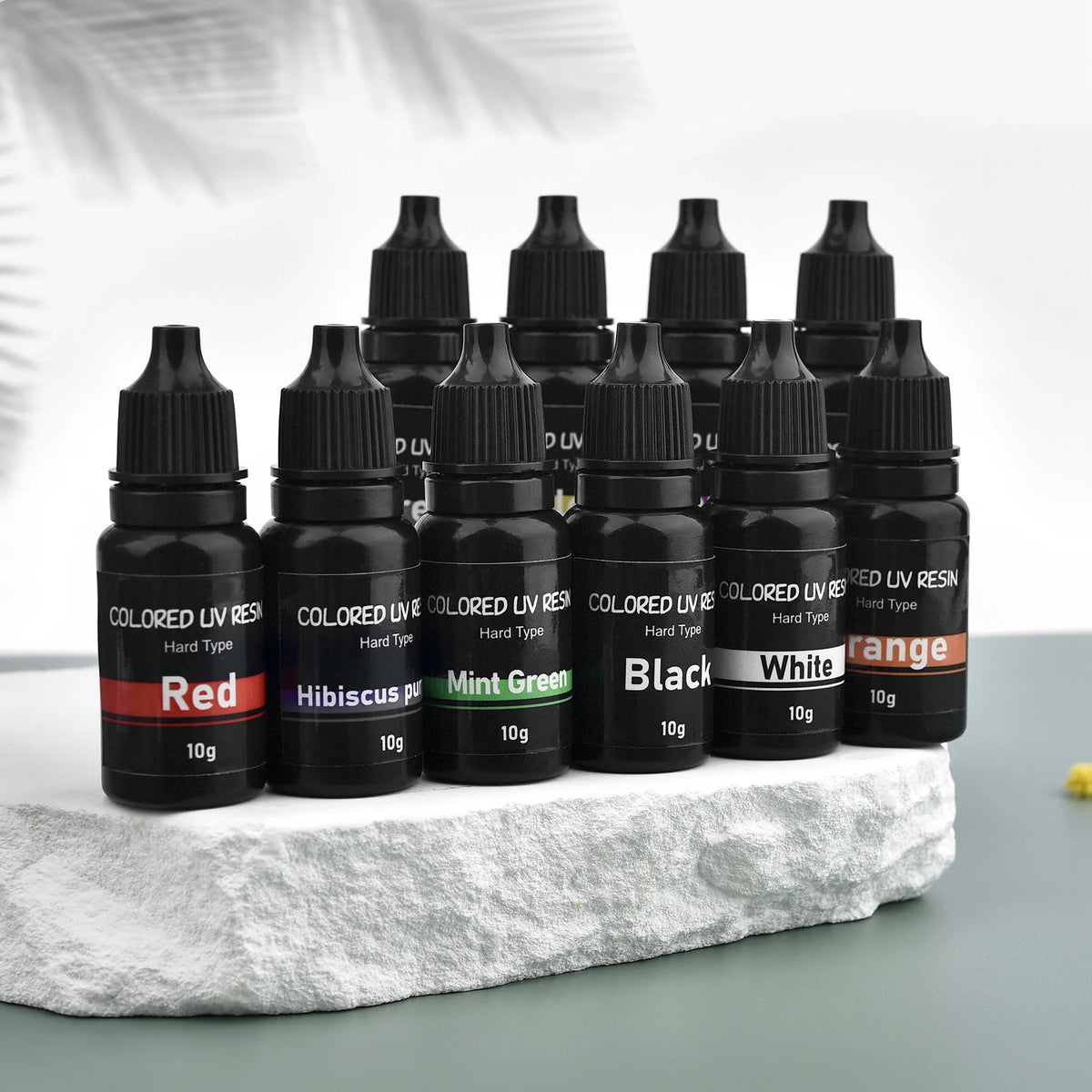 17 Colors UV Resin Glue 10g Color Epoxy Adhesive Ultraviolet Curing  Sunlight Activated Hard Quick Drying For Jewelry Resin Glue