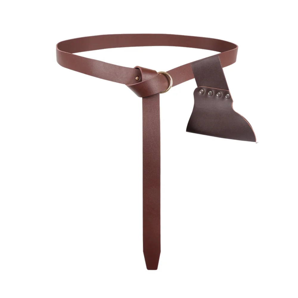 Medieval Leather Scabbard Renaissance Viking Knight Scabbard Halloween Cosplay Stage Performance Role-Playing Retro Belt
