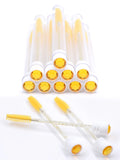 10Pcs Eyelash Brushes Tubes Reusable Lash Mascara Wands Lash Extension Brushes In Case Diamond Eyebrow Brushes Comb Containers