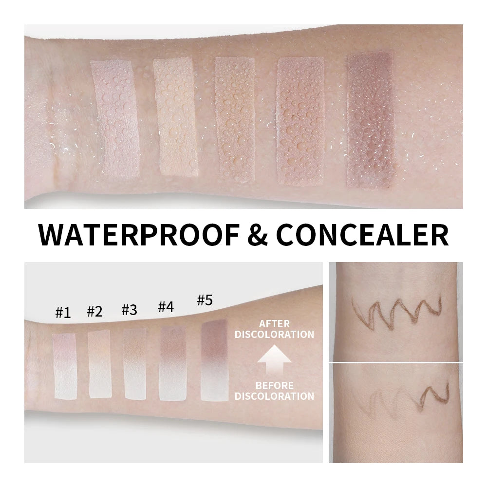 Lakerain Triangular Color-changing Foundation Stick With Brush Smooth Matte Natural Concealer Invisible Pore Foundation Cream