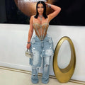 Cargo Pocket Pants High Waist Camouflage Y2K Streetwear 2025 Women Winter Fashion Clothes Trousers Sexy Elegant Baggy Pants