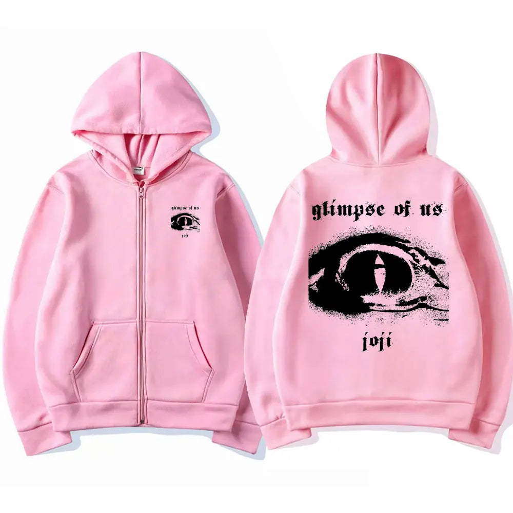 Singer Joji Glimpse of Us Zipper Hoodie Male Hip Hop Sweatshirt Man Fleece Cotton Streetwear Men Women Oversized Zip Up Jacket