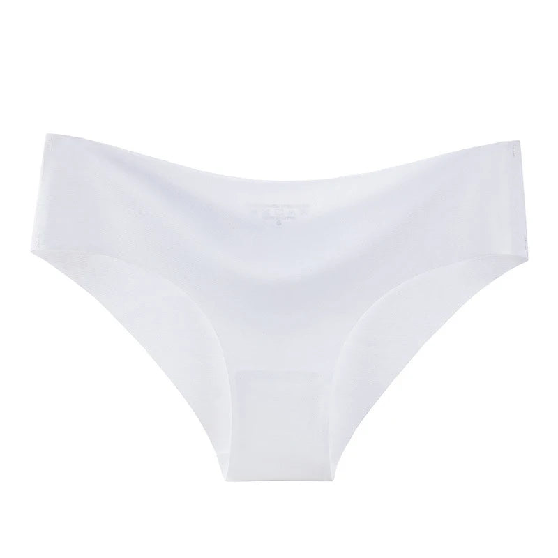 4PCS Seamless Women's briefs, sexy semi-hip-hugging sporty breathable low-waisted underwear for women