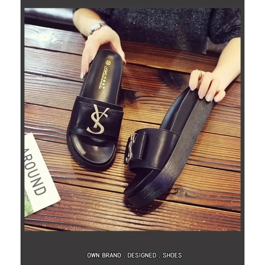 Women Slippers Summer New Platform Designer Sandals Fashion Letters Ladies Shoes Casual Outside Non-slip Slippers Slides Women