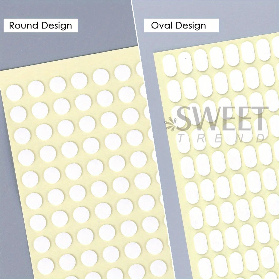 400 Tips Transparent Double-sided Adhesive Tape Traceless Nail Display Board Paste Practice Fixing Base Jelly Glue Manicure Tool