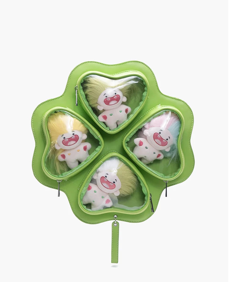 HIATUS original four-leaf clover love pain bag baby bag cute large capacity shoulder messenger backpack lucky grass bag