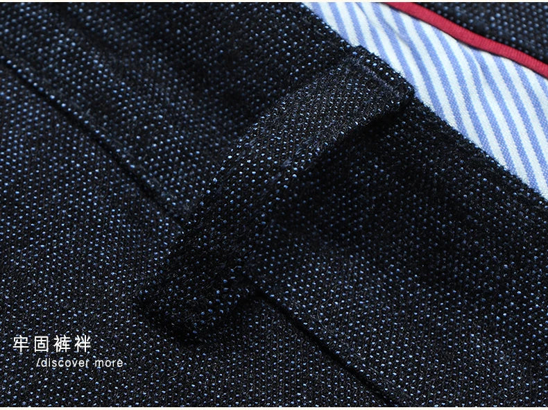 Autumn Brand Clothes Men's Suit Trousers Cotton Loose Straight Pants for Male High Waist Elastic Black Casual Formal Pant Man
