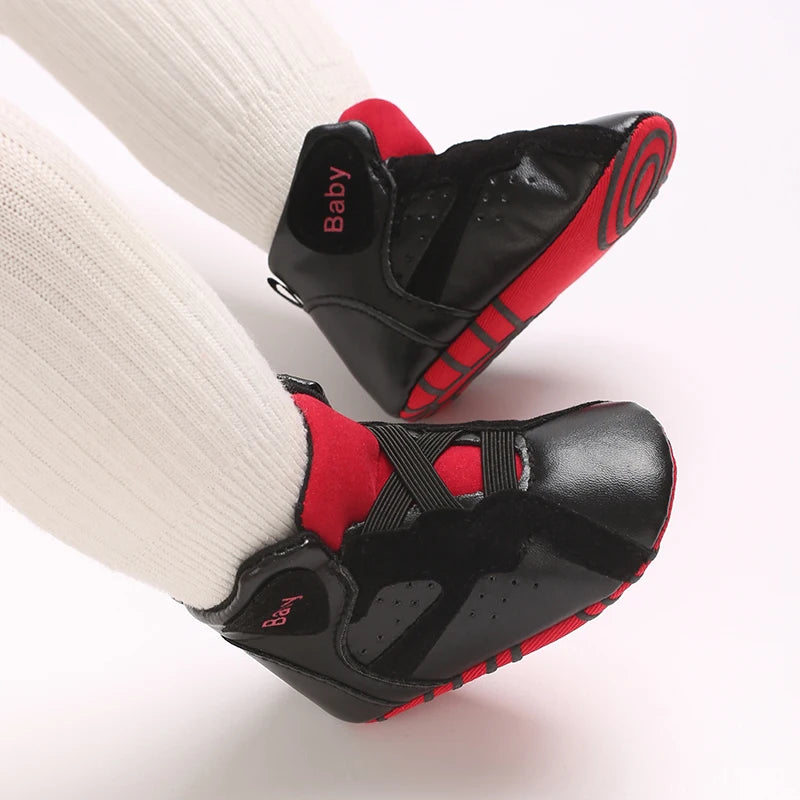 0-1 year Baby Basketball Sports Sneakers Newborn Baby Boys Girls Print First Walkers Shoes Infant Toddler Anti-slip Baby Shoes