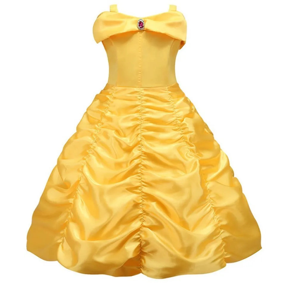 Girls Birthday Party Costumes Kids Belle Dress Up Beauty and The Beast Costume Princess Dress Baby Christmas Halloween Costume