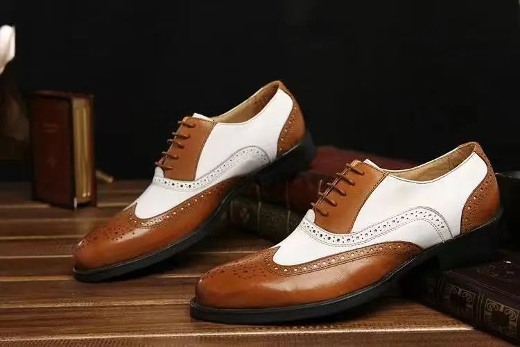 Oxfords Men's Leather Shoes Formal Shoes for Men Brogues Oxfords Male Wedding Party Office Business Shoe Man Zapatos De Hombre