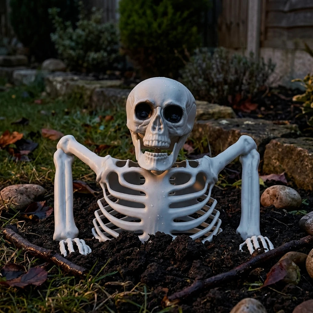 Halloween Realistic Skeleton Ornament with Movable Joints for Outdoor Yard Hallway Party Decoration