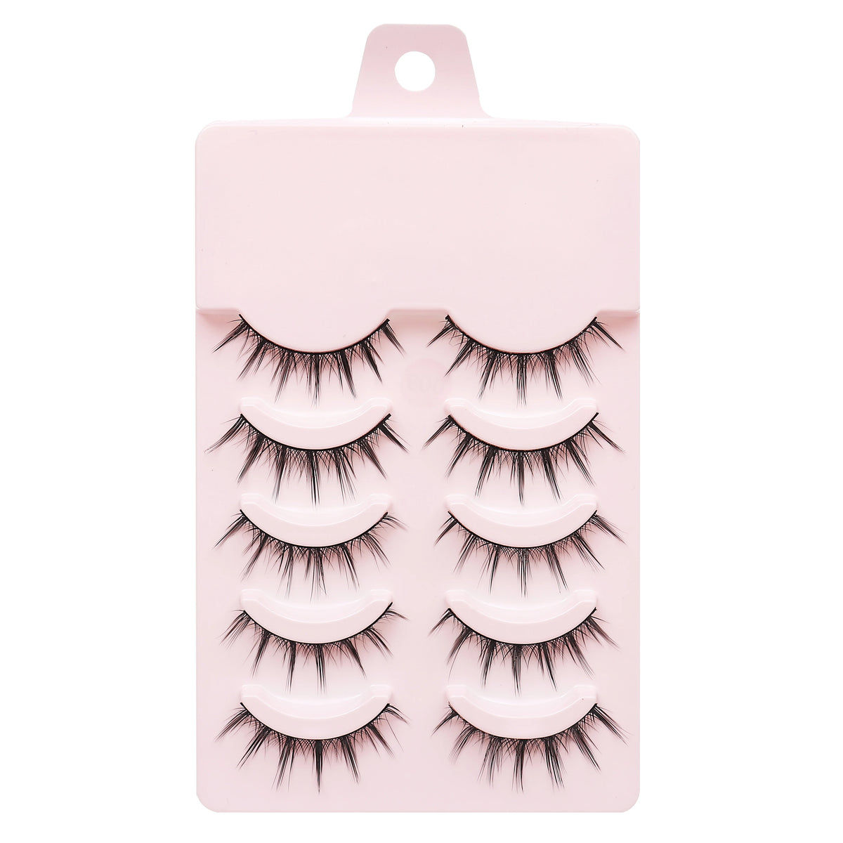 LTWEGO Fake Eyelash Mink Lashes 5 Pairs Little Devil Eyelashes Natural Daily Makeup Manga Eyelashes Clear Band Eyelashes Cilios