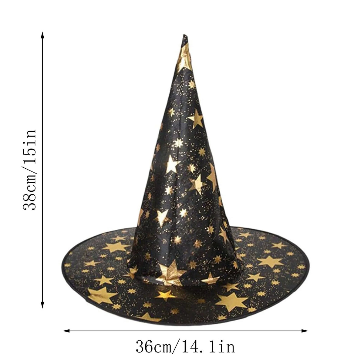 Halloween Hat Children Adult Masquerade Dress Up Magician Bronzing Wizard Pentagram Hat Halloween Party Witch Hat Favor