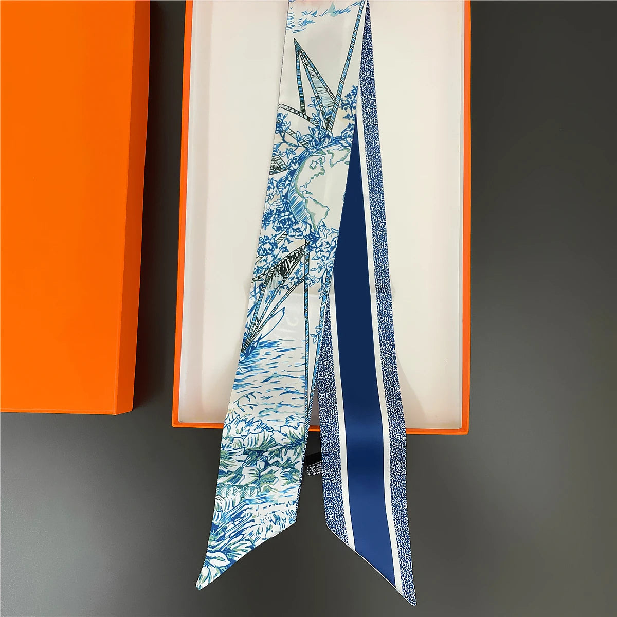 2024 New Design Pansy Tarot Scarf Women Luxury Brand Scarf Skinny Bag Silk Scarves Foulard Hair Neckerchief Headband For Ladies