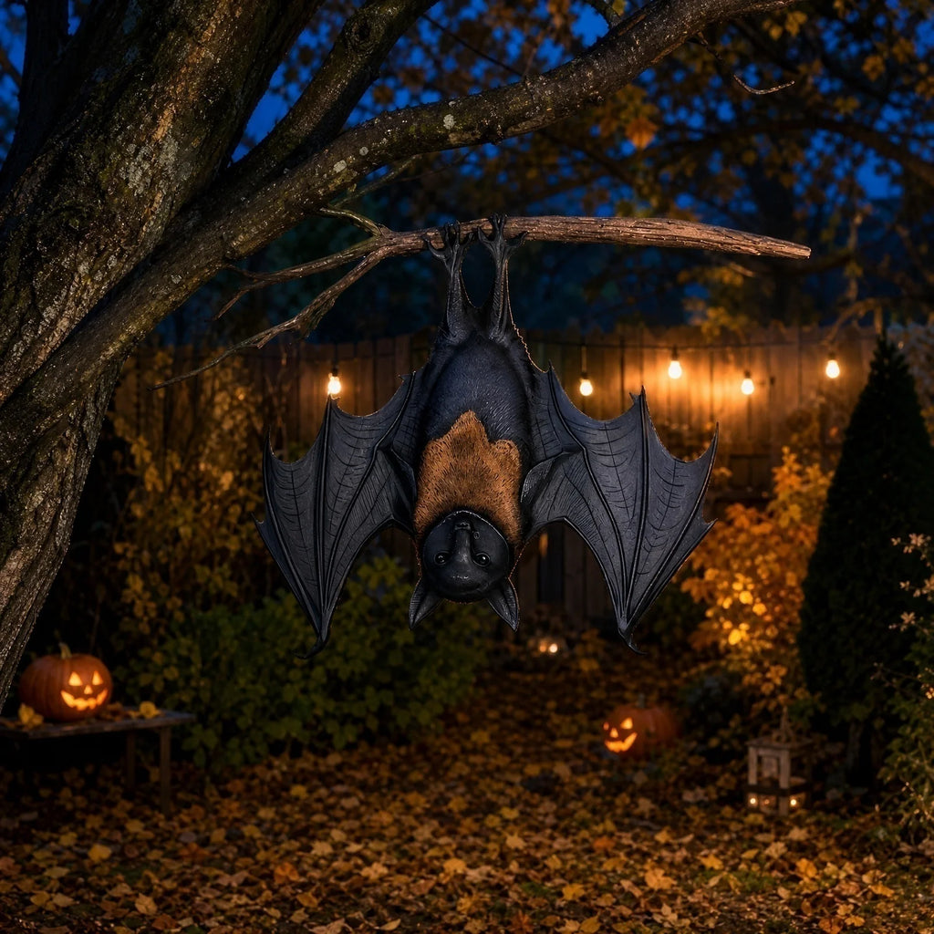 Halloween Bat Pendant Scary Bat Hanging Ornament for Tree Porch Haunted House Indoor Outdoor Scene Layout Party Decor