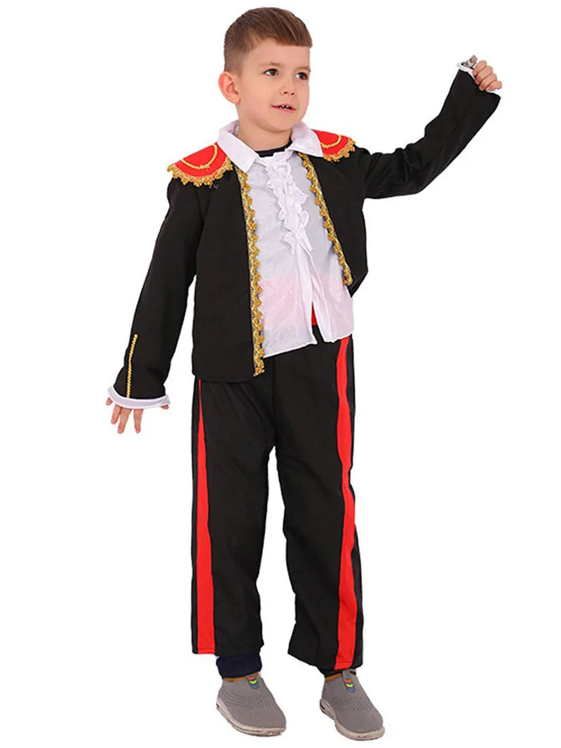 Halloween Day Costumes, Traditional Spanish Cosplay, Children's Festival Stage Performance Costumes