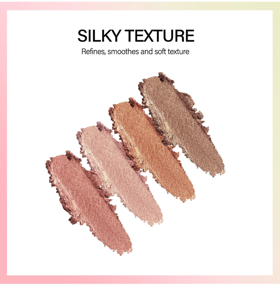 High Gloss Stick Face Brightening Rotary Small Gold Tube Concealer Pearl Gloss Dressing Stick Three Color Makeup Contour Correct