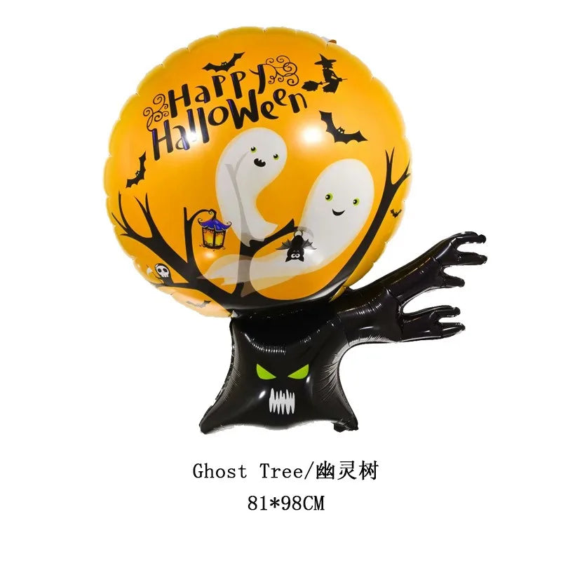 Halloween Pumpkin Ghost Balloons Halloween Decoration Spider Foil Balloon Bat Globos Halloween Party Supplies Inflatable Kid Toy