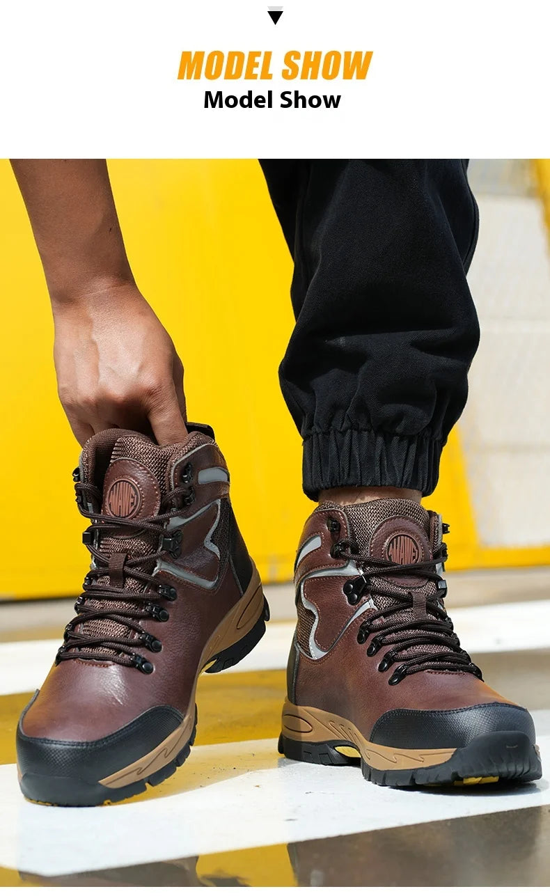 Men Safety Shoes Work Sneakers Indestructible Shoes Puncture-Proof Protective Shoes Work Boots Steel Toe Oil-resistant shoes