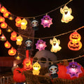 Halloween LED Horror Lights Pumpkin Ghost Mummy Witch Spider Lamp for Indoor Home Window Party Atmosphere Decorations