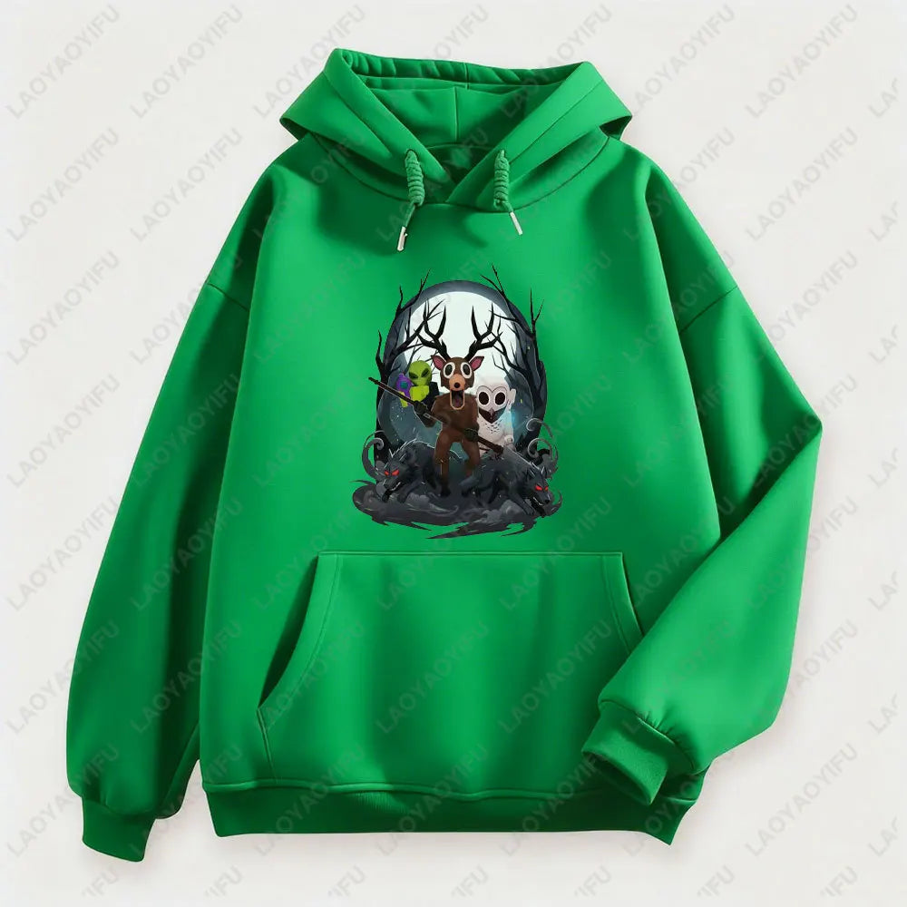 99 Nights in The Forest Men Women Hoodies 2025 Halloween Spooky T-Shirt Design Print Tops Men Clothing Sweatshirts Hoodies Women
