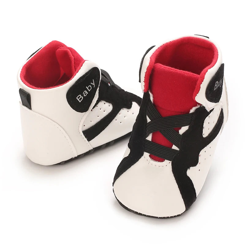 0-1 year Baby Basketball Sports Sneakers Newborn Baby Boys Girls Print First Walkers Shoes Infant Toddler Anti-slip Baby Shoes