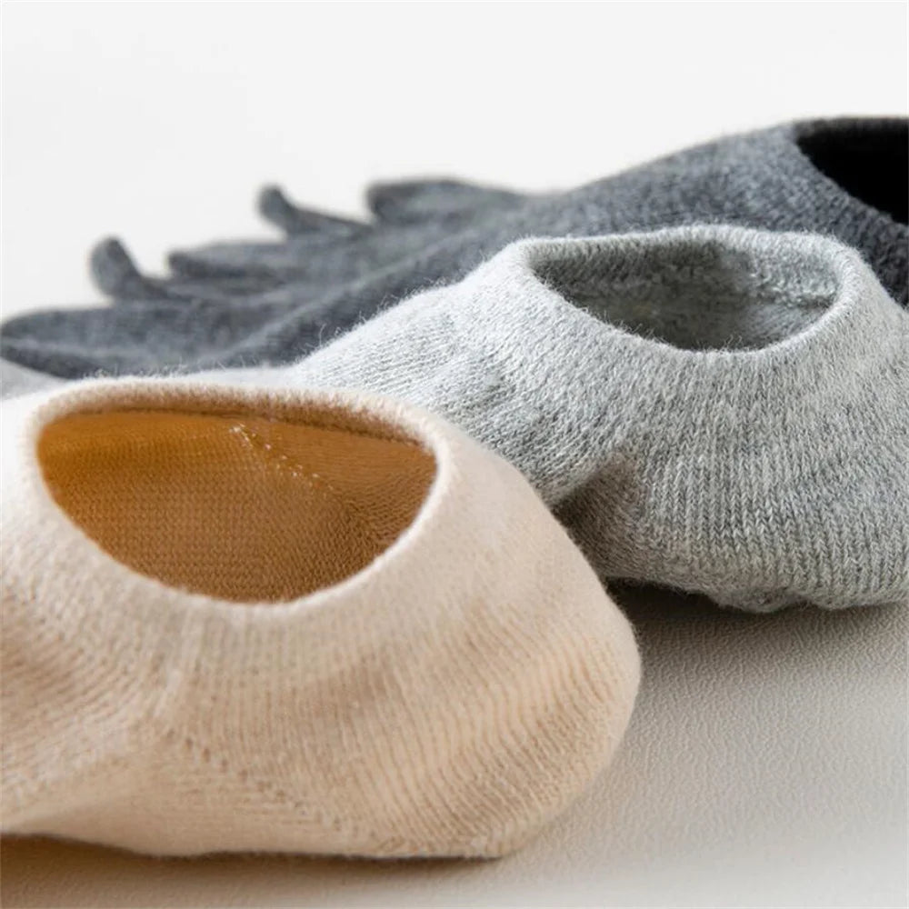 5 Pairs Five Fingers Socks Men White Breathable Short Ankle Toe Socks Sports Running Solid Color Black Gray Male Sox
