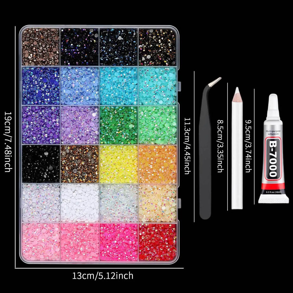Minimalist Shiny Half-round Rhinestone Nail Art Accessories 3mm Flat-back Resin Nail Rhinestones, DIY Nail Craft Decorations