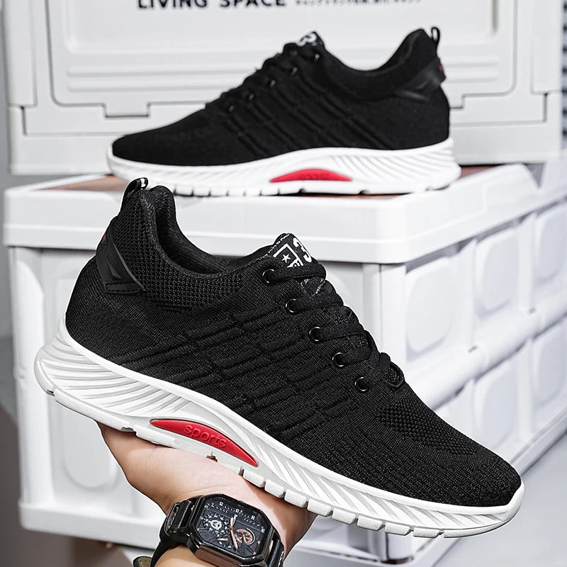 Man Sneakers Elevator Shoes Hidden Heels Breathable Heightening Shoes For Men Increase Insole 6CM Lift Sports Casual Height Shoe