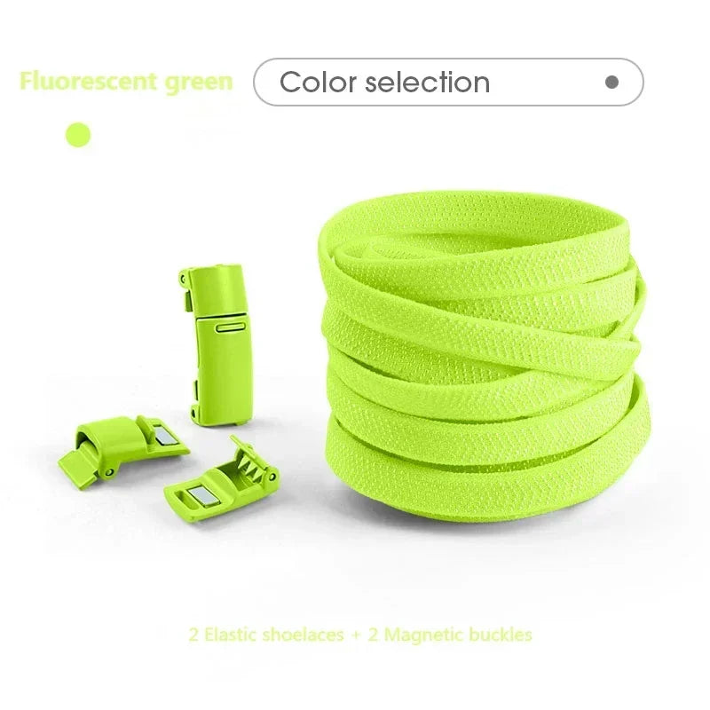 No Tie Shoe Laces Magnetic Shoelaces Without Ties Colorful Lock Elastic Laces Sneakers for Kids Adult Flat Shoelace Rubber Bands