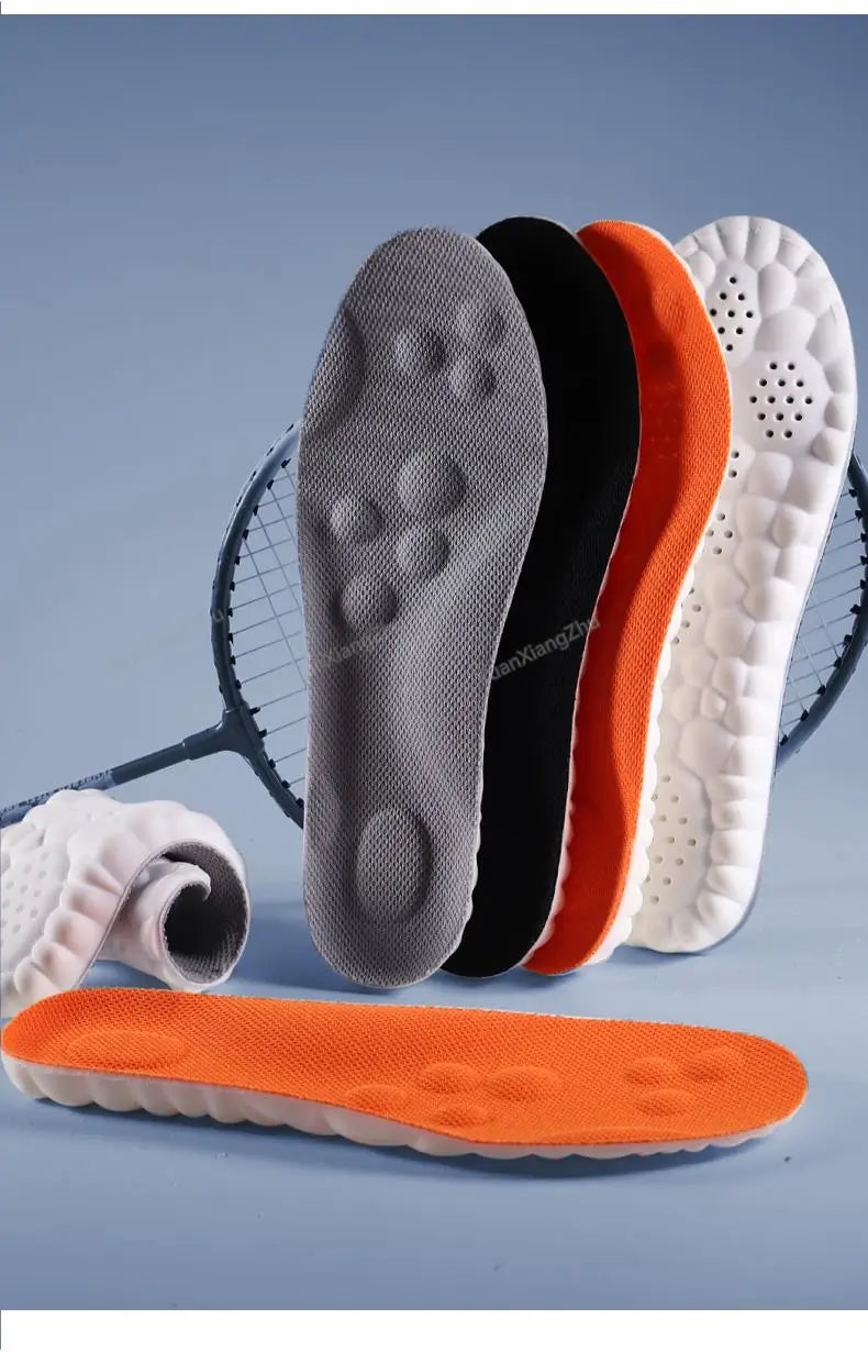 New 4D Massage Insoles Super Soft Sports Shoes Insole for Feet Running Baskets Shoe Sole Arch Support Orthopedic Inserts Unisex