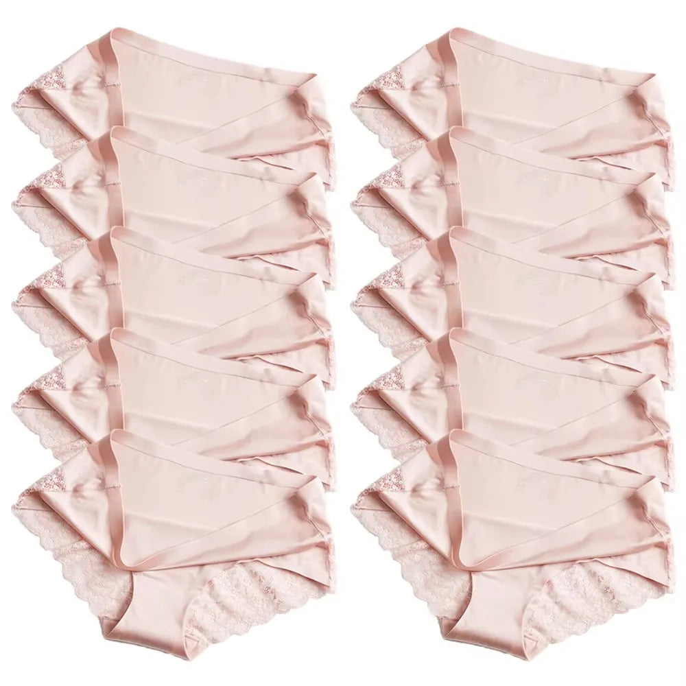 1/5/10Pcs Seamless Women Hollow Out Panties Set Underwear Comfort Lace Briefs Low Rise Female Sport Panty Soft Lady Lingerie