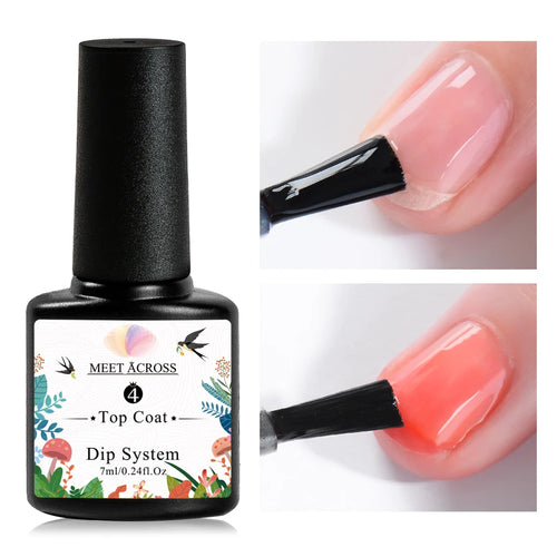1/5PCS 7ml Dipping Nail Powder System Liquid Kit Set with Base,Activator,Top,Brush Saver Clear Nail Art Manicure Gel Polish
