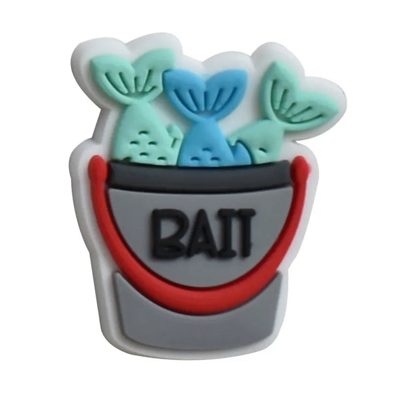 Fishing Shoe Charms for Crocs Accessories Sandals Men Clogs Pins Women Badges Boy Girls Jeans Kids Decorations Buckle Shoes