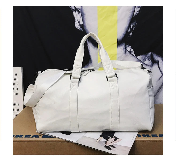 Men Gym Bag custom logo Large Dry And Wet Fitness Handbag Male Female Sports bag personality customization PU Leather Travel bag