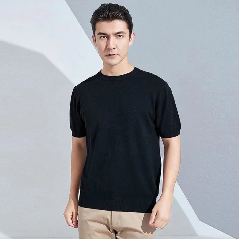 Superfine Merino Wool T shirt Men Base Shirt Wicking Breathable Quick Dry Anti-Odor No-itch Short Sleeve Tee Tops