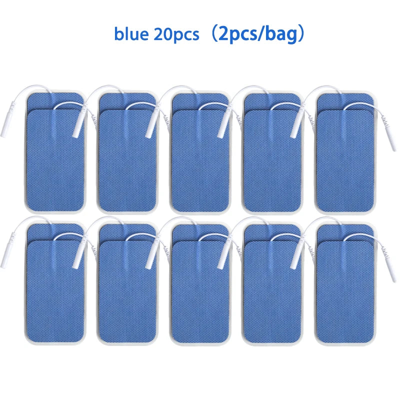 10/20Pcs Electrode Pads 2mm Plug Self Adhesive Replacement for Tens Acupuncture Electrode Pads Square Muscle Stimulator Slimming