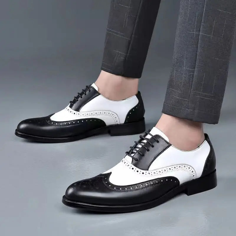 Oxfords Men's Leather Shoes Formal Shoes for Men Brogues Oxfords Male Wedding Party Office Business Shoe Man Zapatos De Hombre