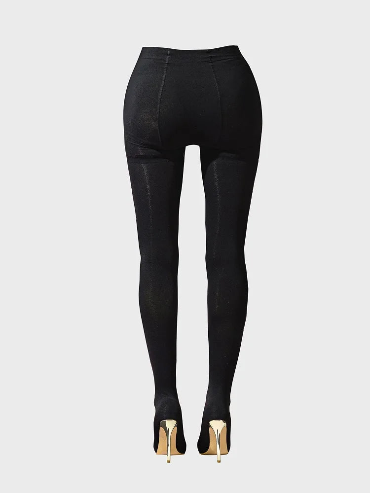 Aneikeh Sexy Stretch Fabric Over The Knee Boots Women Fashion Pantyhos Street Thigh High Shoes Party Nightclub Stripper Heels