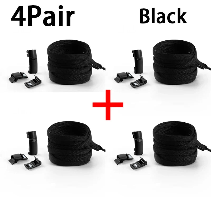 No Tie Shoe Laces Magnetic Shoelaces Without Ties Colorful Lock Elastic Laces Sneakers for Kids Adult Flat Shoelace Rubber Bands