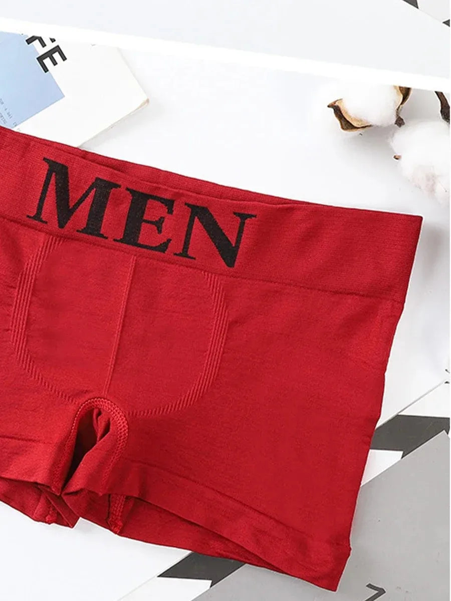 Men's 5 Pcs Plain Color Boxer Briefs Breathable High Elastic Comfortable Soft Skin‑Friendly Casual Underwear Underpants For Men