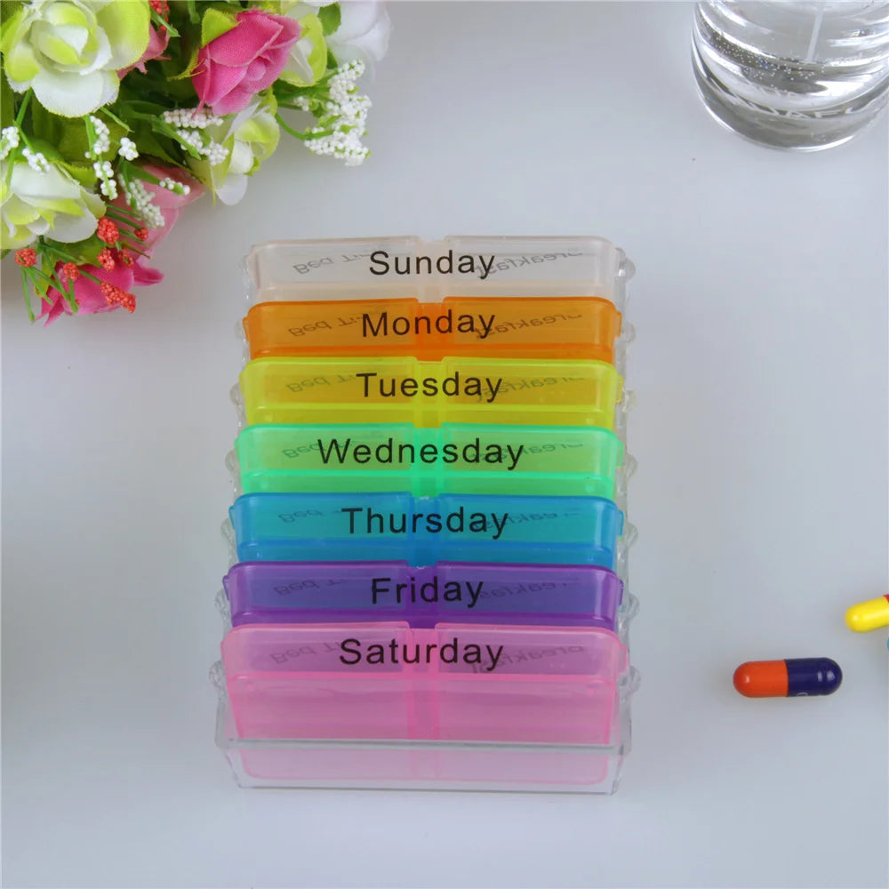 28 Compartment Plastic Medicine Box Drawer Style Organizer for Home Health Care Storage medicine organizer shelf